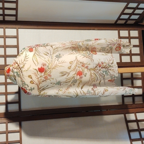 Cream colored Lightweight Floral Scarf - Picture 1 of 6